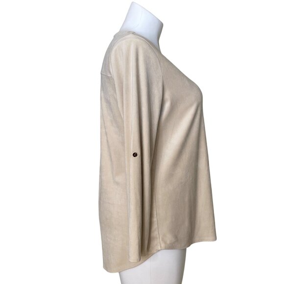 Soft Surroundings Maddox Ultra Soft Tunic Top, Soft Taupe Women's Size L - Picture 3 of 8